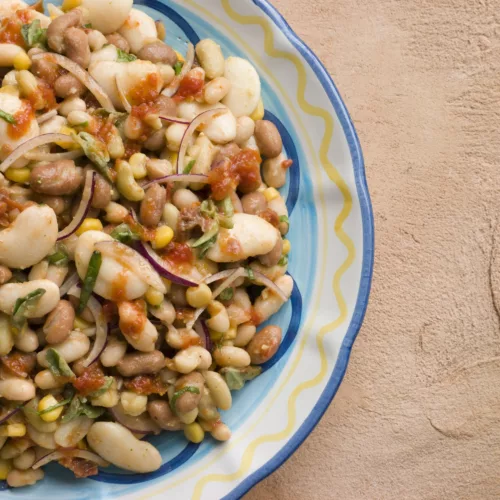 Bean Salad With Spicy Miso Salad Dressing
