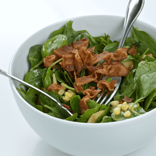 Spinach Salad With Warm Bacon Dressing