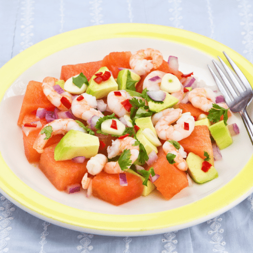 Summer Watermelon and Shrimp Salad