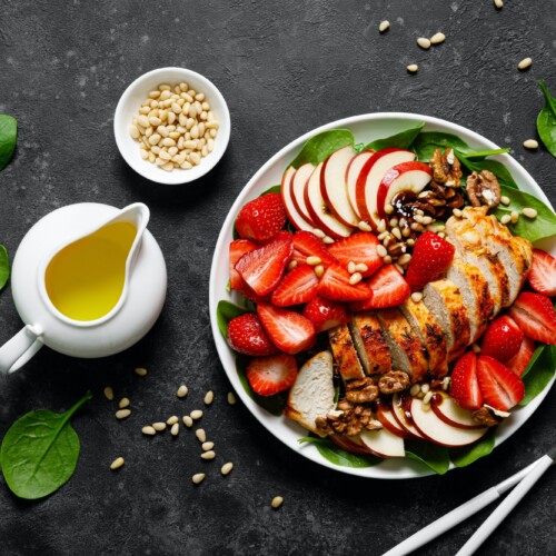 Easy Gluten-Free Chicken and Strawberry Spinach Salad