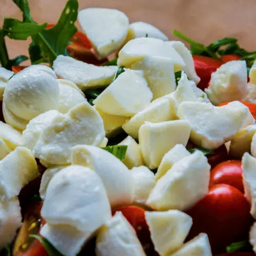 Drizzled Tomato Mozzarella Salad