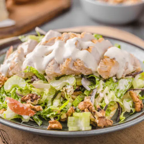 Tangy Waldorf Chicken Salad With Endive and Yogurt Dressing