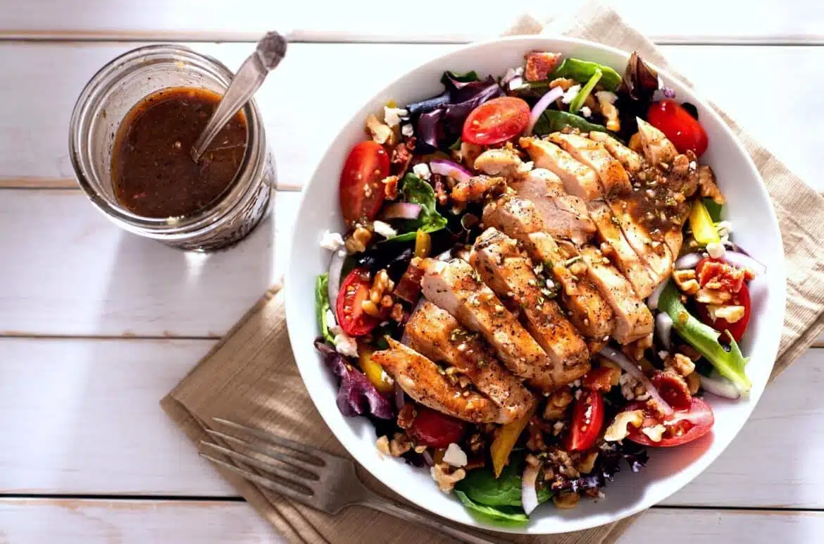Fresh And Easy Grilled Chicken Salad With Balsamic Fig Dressing Recipe