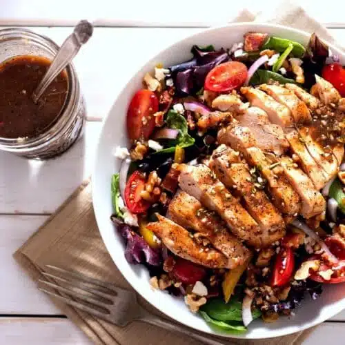 Fresh And Easy Grilled Chicken Salad With Balsamic Fig Dressing Recipe