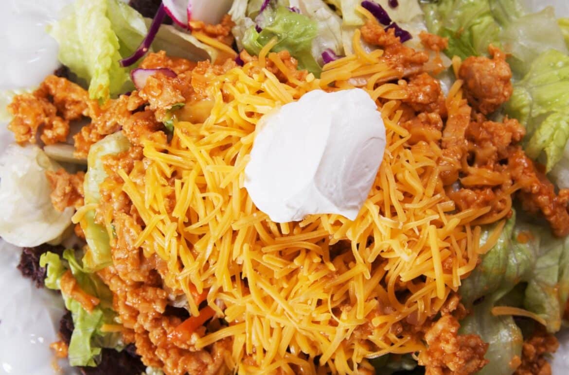 The Best Chorizo Gouda Taco Salad