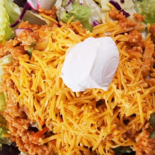 The Best Chorizo Gouda Taco Salad