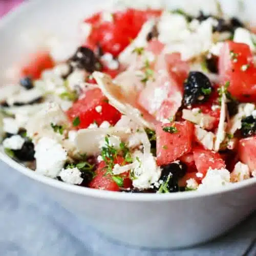 Delicious And Fresh Watermelon Salad
